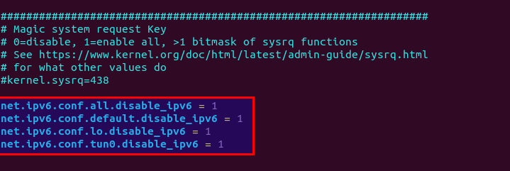 Отключение протокола IPv6 в Linux