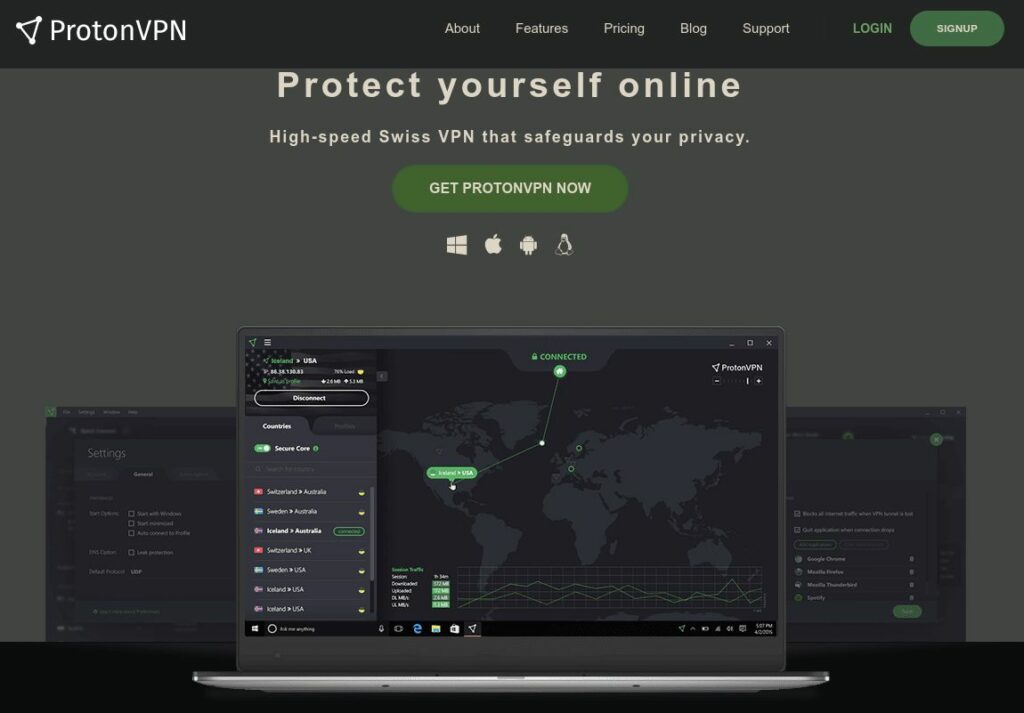 Офіційний веб-сайт розробника ProtonVPN