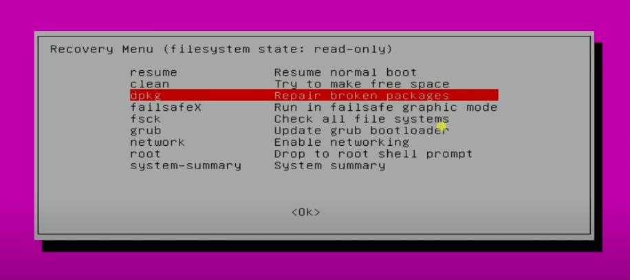 repair-brpken-packages-from-recovery-mode-on-ubuntu