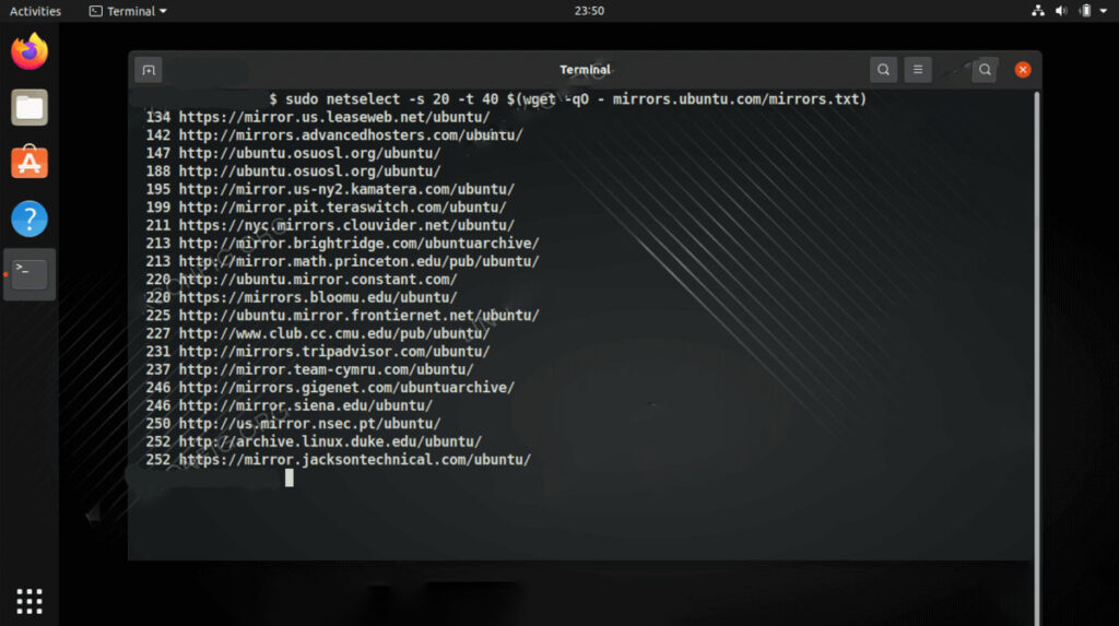 Ubuntu mirrors