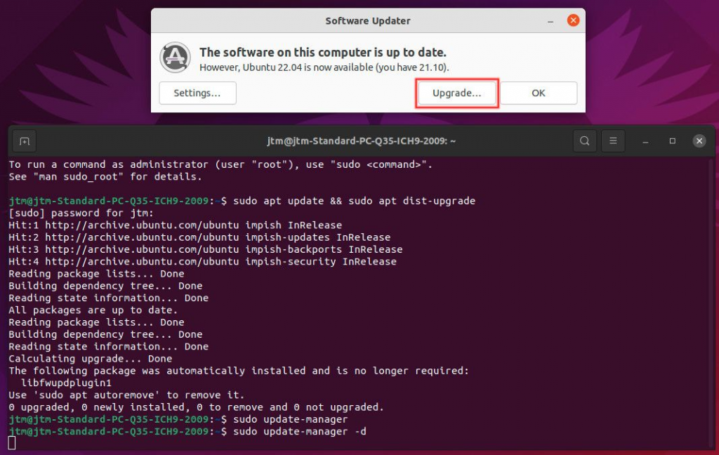 Ubuntu 22.04 lts