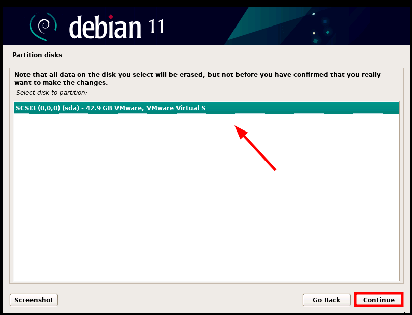 debian 11 disk selection - How to Install Debian 11 KDE Plasma Edition