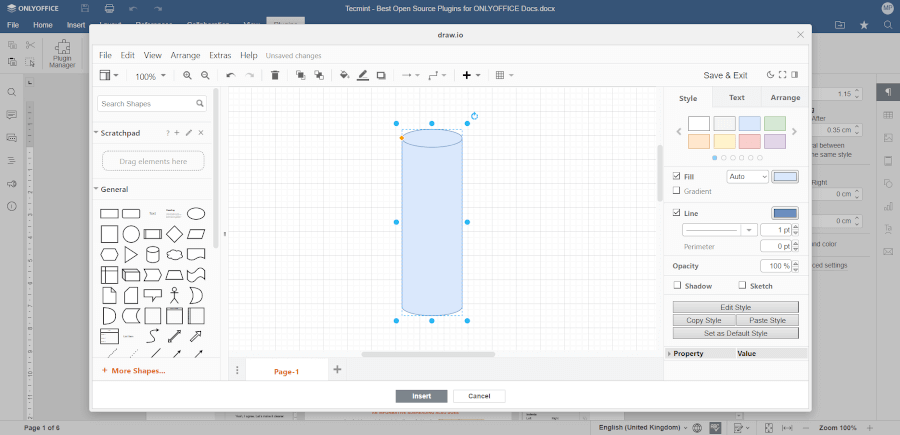 draw create diagrams in documents - Top 5 Open Source Plugins for ONLYOFFICE Docs