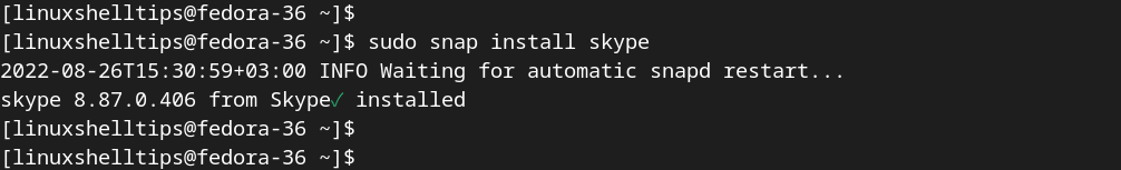 snap install skype in fedora - 3 Ways to Install Skype on Fedora Linux