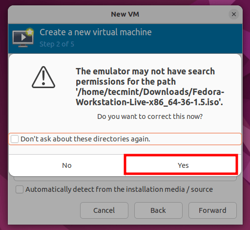 grant permission on emulator - How to install and configure QEMU/KVM on Ubuntu 20.04/22.04
