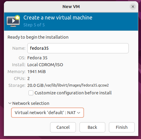 review vm settings - How to install and configure QEMU/KVM on Ubuntu 20.04/22.04