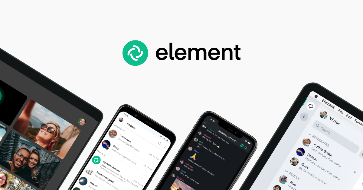 Application io. Element мессенджер. Matrix мессенджер. Element приложение. Элемент Матрикс мессенджер.